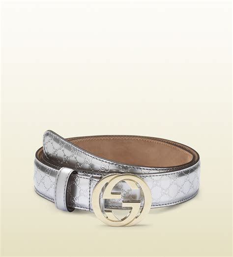 silver GUCCI Women Belts 